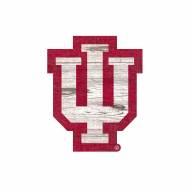 Indiana Hoosiers Distressed Logo Cutout Sign
