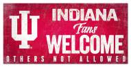 Indiana Hoosiers Fans Welcome Sign