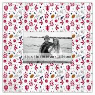 Indiana Hoosiers Floral Pattern 10" x 10" Picture Frame