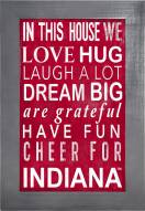 Indiana Hoosiers In This House 11" x 19" Framed Sign