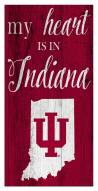 Indiana Hoosiers My Heart State 6" x 12" Sign