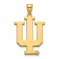 Indiana Hoosiers NCAA Sterling Silver Gold Plated Extra Large Pendant