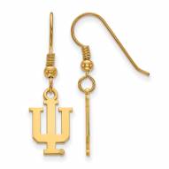 Indiana Hoosiers NCAA Sterling Silver Gold Plated Small Dangle Earrings