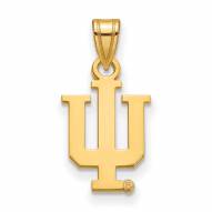 Indiana Hoosiers NCAA Sterling Silver Gold Plated Small Pendant