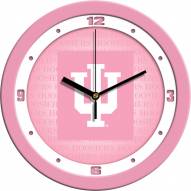 Indiana Hoosiers Pink Wall Clock
