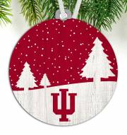 Indiana Hoosiers Snow Scene Ornament