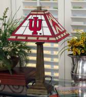 Indiana Hoosiers Stained Glass Mission Table Lamp