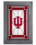 Indiana Hoosiers Stained Glass with Frame
