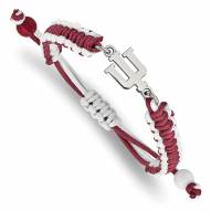 Indiana Hoosiers Stainless Steel Adjustable Cord Bracelet