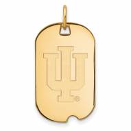 Indiana Hoosiers Sterling Silver Gold Plated Small Dog Tag
