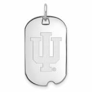 Indiana Hoosiers Sterling Silver Small Dog Tag