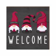 Indiana Hoosiers Welcome Gnomes 10" x 10" Sign