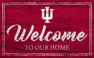 Indiana Hoosiers Welcome to our Home 6" x 12" Sign