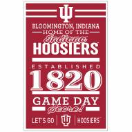 Indiana Hoosiers Established Wood Sign