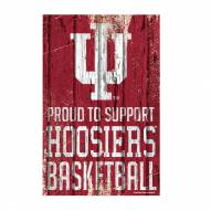 Indiana Hoosiers Proud to Support Wood Sign