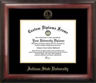 Indiana State Sycamores Gold Embossed Diploma Frame