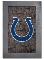 Indianapolis Colts 11" x 19" City Map Framed Sign