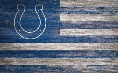Indianapolis Colts 11&quot; x 19&quot; Distressed Flag Sign