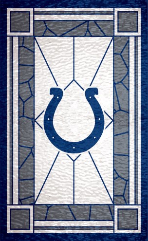 Indianapolis Colts 11&quot; x 19&quot; Stained Glass Sign