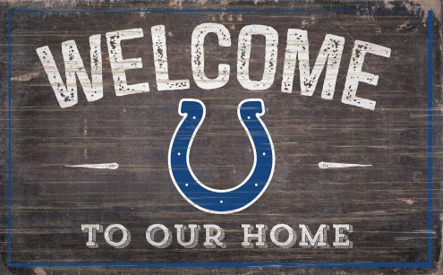 Indianapolis Colts 11&quot; x 19&quot; Welcome to Our Home Sign