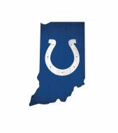 Indianapolis Colts 12" Team Color Logo State Sign