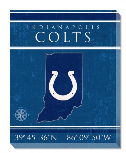 Indianapolis Colts 16&quot; x 20&quot; Coordinates Canvas Print
