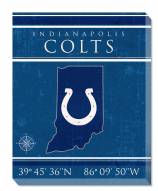 Indianapolis Colts 16" x 20" Coordinates Canvas Print