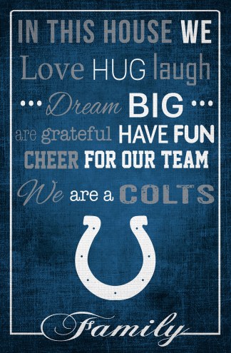 Indianapolis Colts 17&quot; x 26&quot; In This House Sign