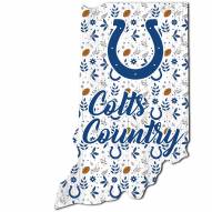 Indianapolis Colts 24" Floral State Sign