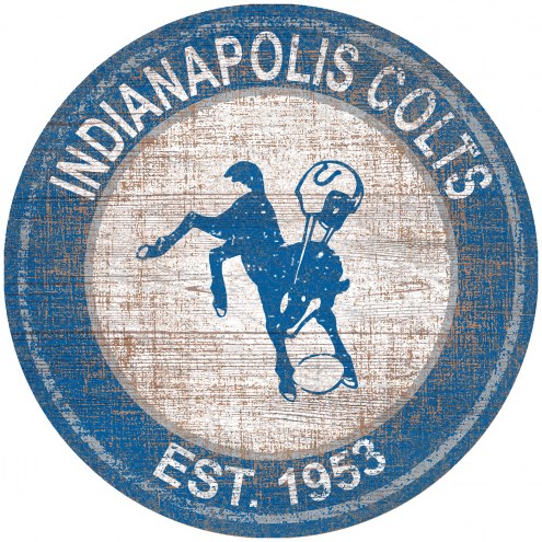 Indianapolis Colts 24&quot; Heritage Logo Round Sign