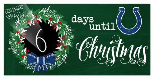 Indianapolis Colts 6&quot; x 12&quot; Chalk Christmas Countdown Sign