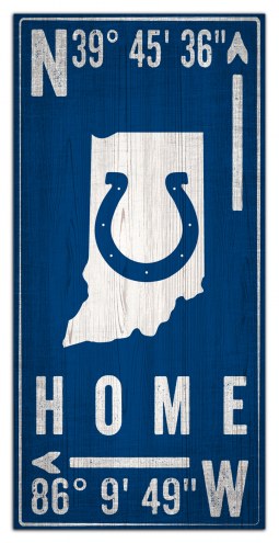 Indianapolis Colts 6&quot; x 12&quot; Coordinates Sign