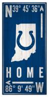 Indianapolis Colts 6" x 12" Coordinates Sign