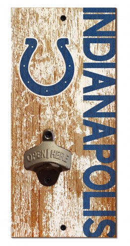 Indianapolis Colts 6&quot; x 12&quot; Distressed Bottle Opener