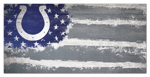 Indianapolis Colts 6&quot; x 12&quot; Flag Sign