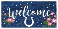 Indianapolis Colts 6" x 12" Floral Welcome Sign