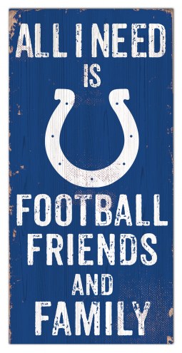 Indianapolis Colts 6&quot; x 12&quot; Friends & Family Sign