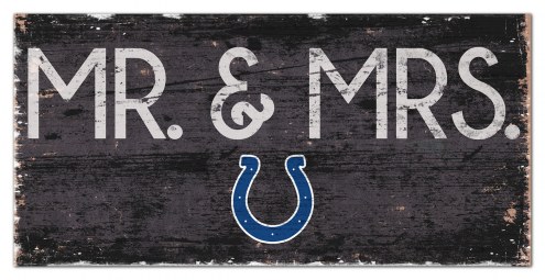 Indianapolis Colts 6&quot; x 12&quot; Mr. & Mrs. Sign