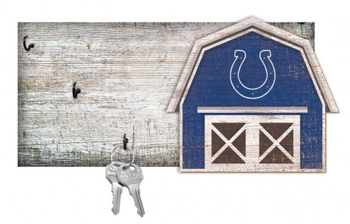 Indianapolis Colts 6&quot; x 12&quot; Team Barn Key Holder Sign