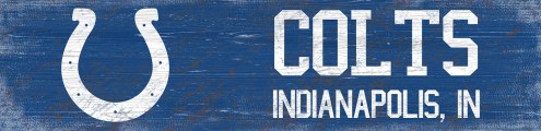 Indianapolis Colts 6&quot; x 24&quot; Team Name Sign