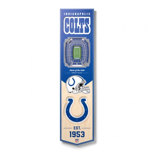 Indianapolis Colts 8&quot; x 32&quot; 3D Stadium Banner Wall Art
