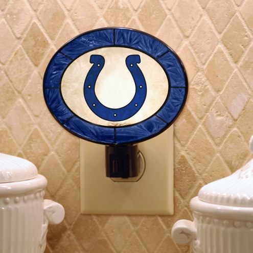 Indianapolis Colts Art Glass Night Light