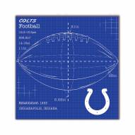 Indianapolis Colts Ball Blueprint 10" x 10" Sign