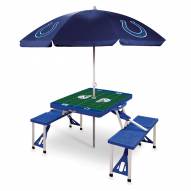 Indianapolis Colts Blue Picnic Table w/Umbrella