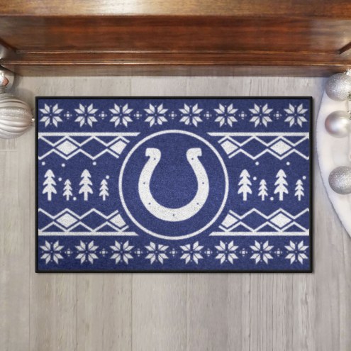 Indianapolis Colts Christmas Sweater Starter Rug