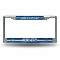 Indianapolis Colts Chrome Glitter License Plate Frame