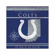 Indianapolis Colts Coordinates 10" x 10" Sign