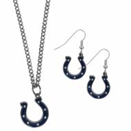 Indianapolis Colts Dangle Earrings & Chain Necklace Set