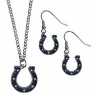 Indianapolis Colts Dangle Earrings & Chain Necklace Set