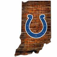 Indianapolis Colts Distressed State with Logo Sign